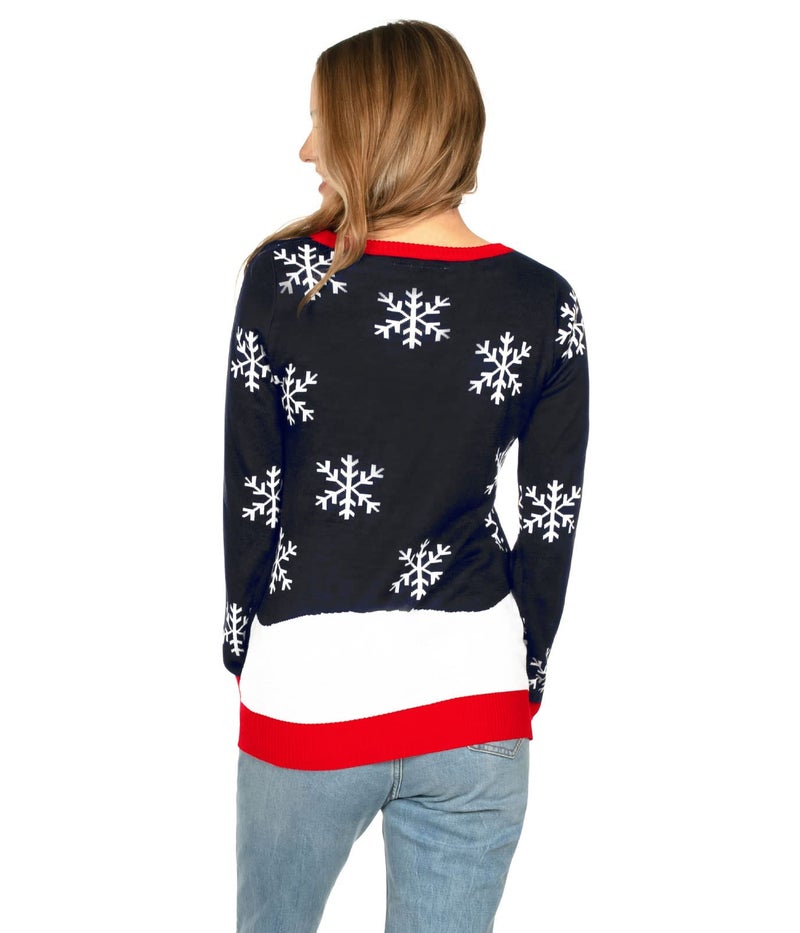 Tipsy Elves Women's Winter Whale Tail Sweater - Funny Santa Ugly Christmas Sweater: X-Small - Image 2